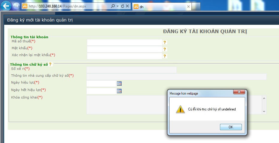 Có Lỗi Khi Đọc Chữ Ký Số Undefined