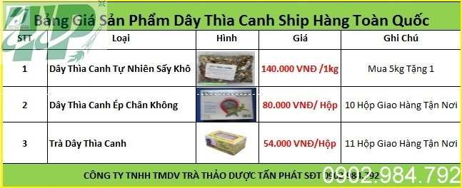 bang gia day thia canh tai ben tre